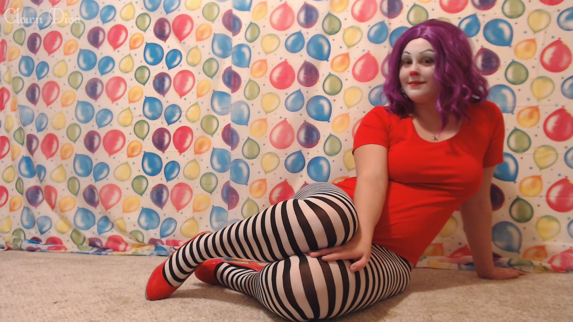 Clown Babe Heel Tease