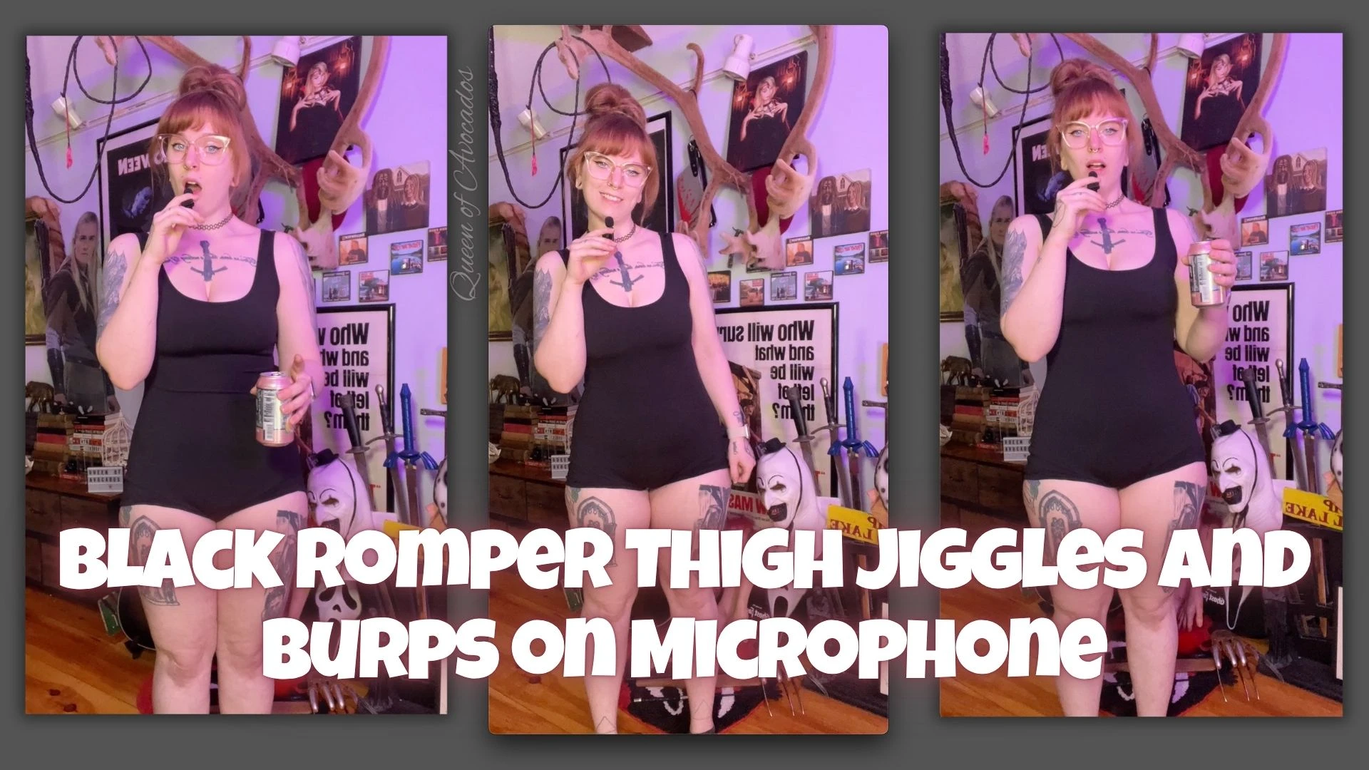 Black Romper Thigh Jiggle & Burps