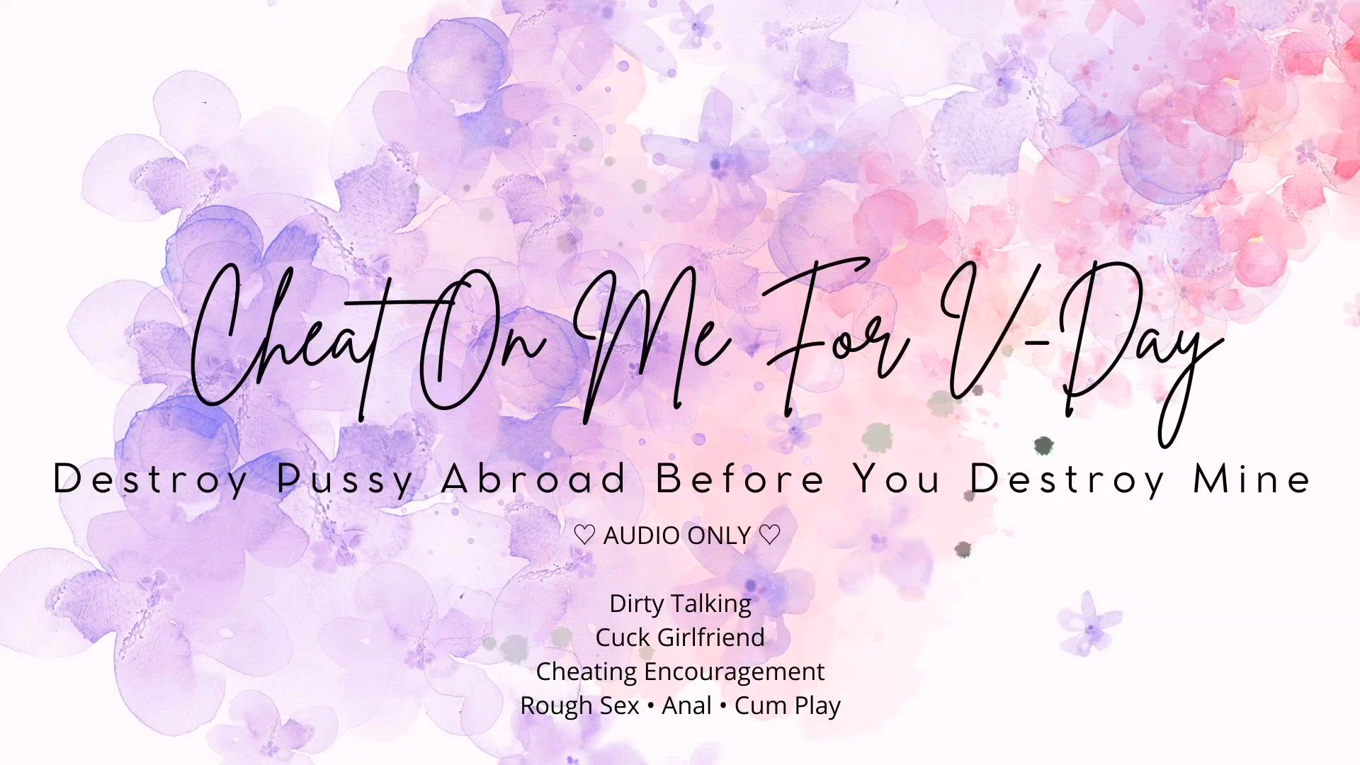 Cheat on me on Valentine's Day (AUDIO)