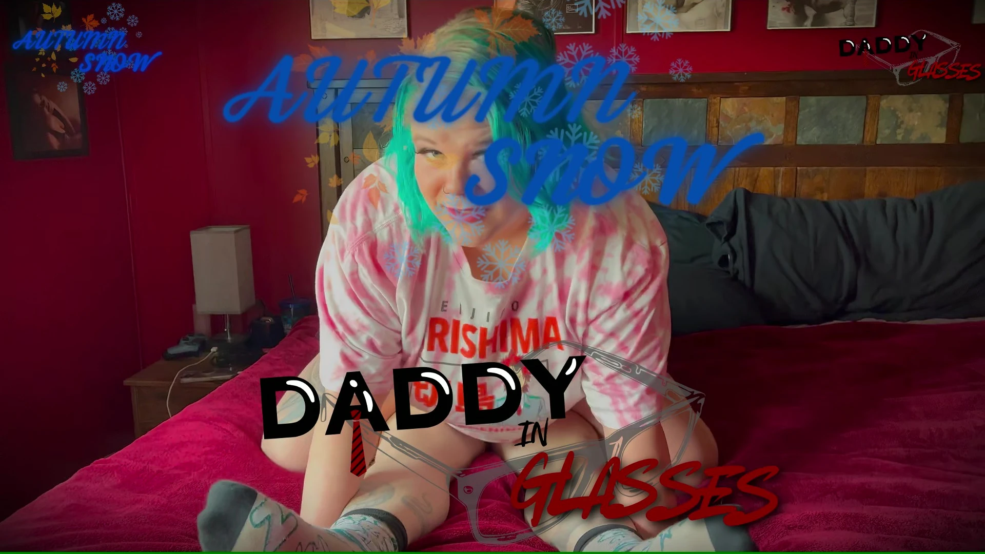 Autumn Snow Fucks Daddyinglasses on the bed in the sun for a facial