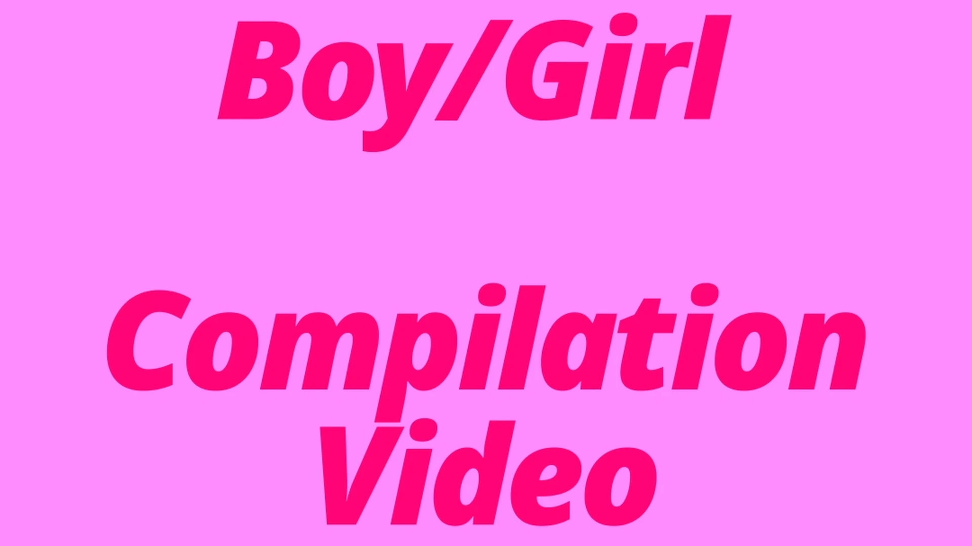 Boy/Girl compilation
