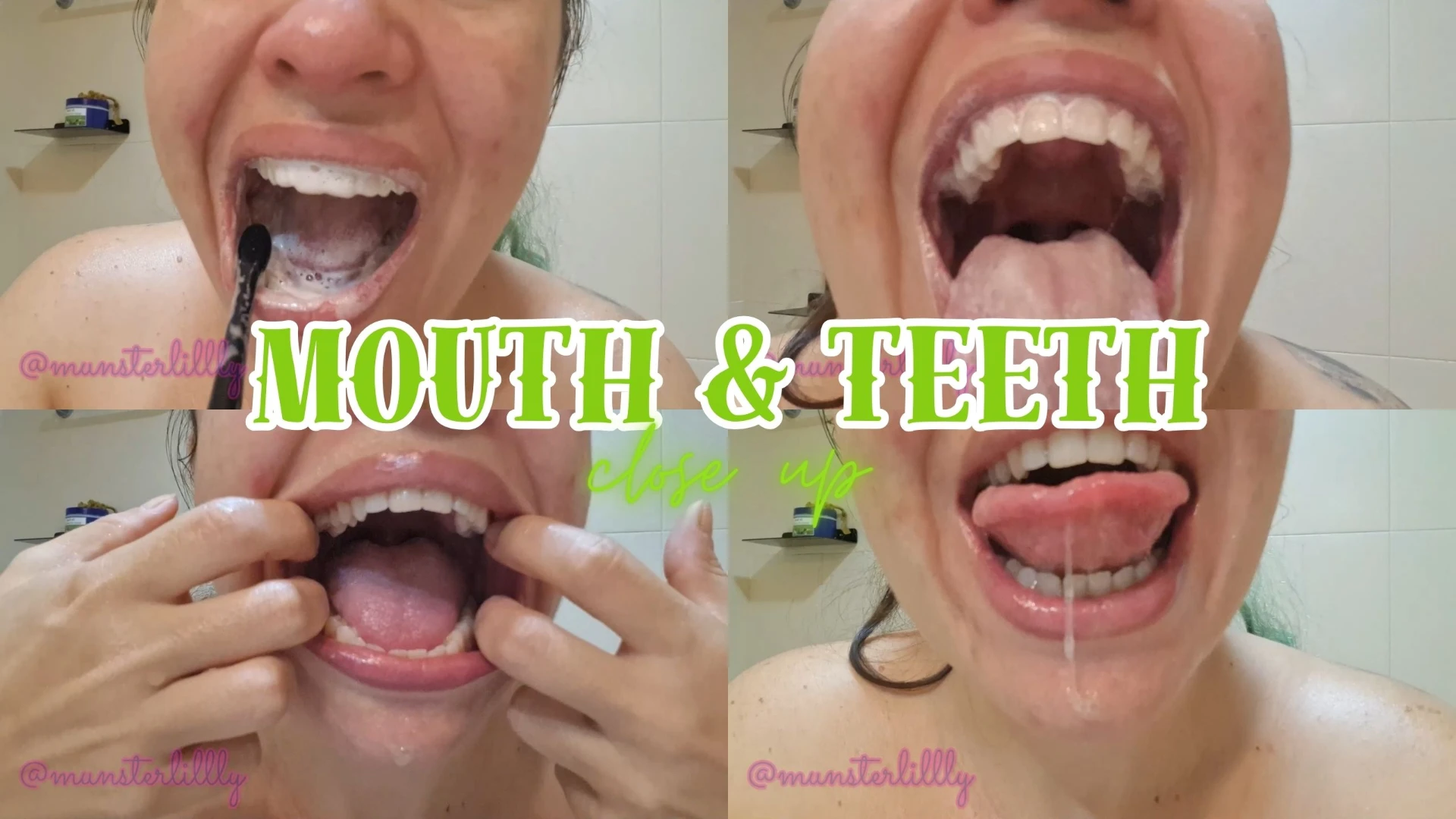 SFW - Teeth Brushing And Mouth Tour Close-Up