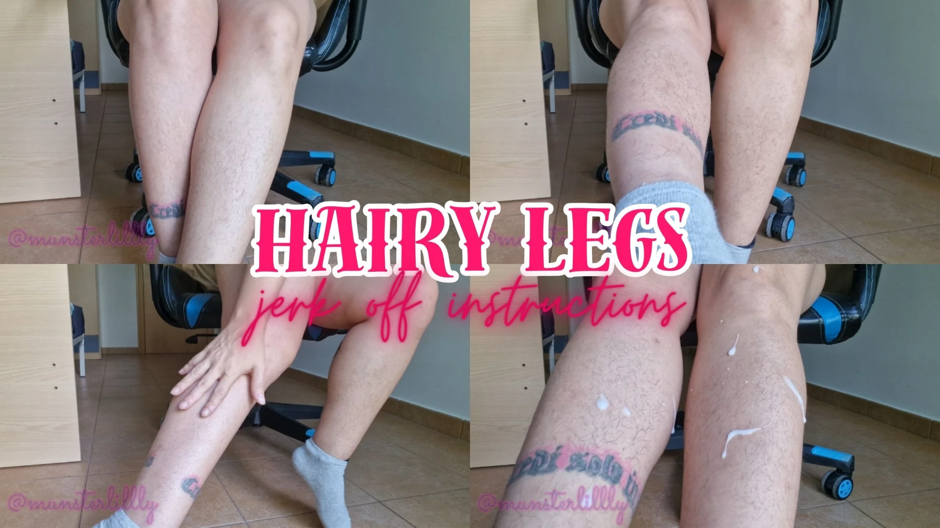 JOI And Cum On My Hairy Legs