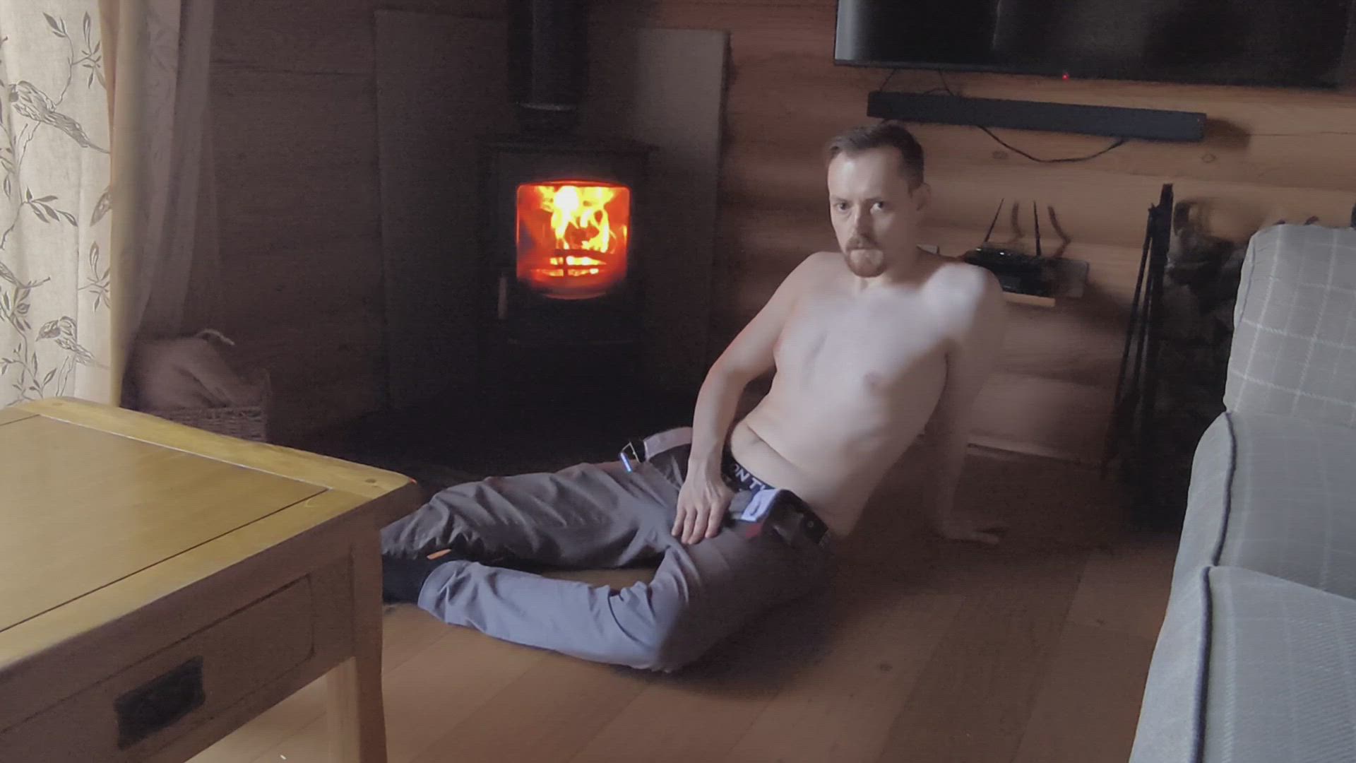 Stripping In Front Of The Fire