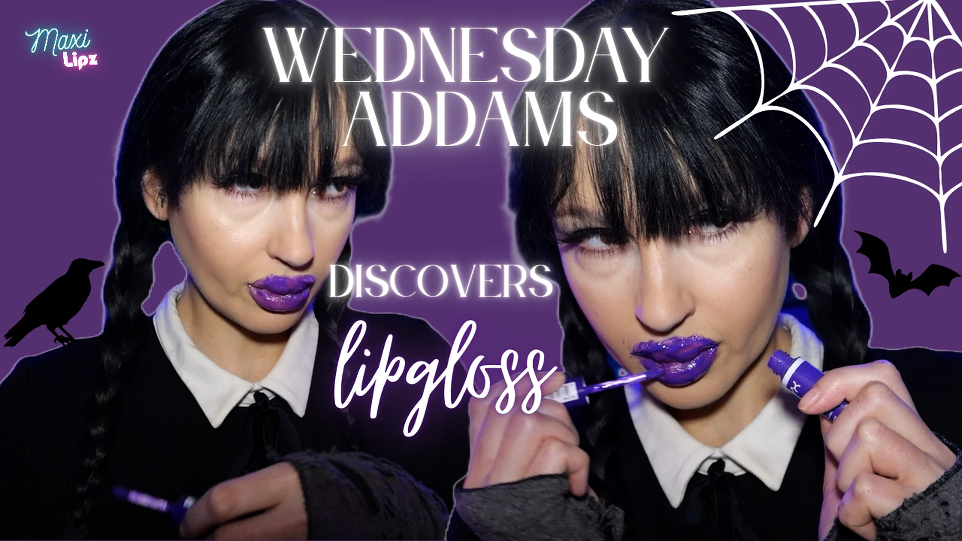 Wednesday Addams discovers lipgloss