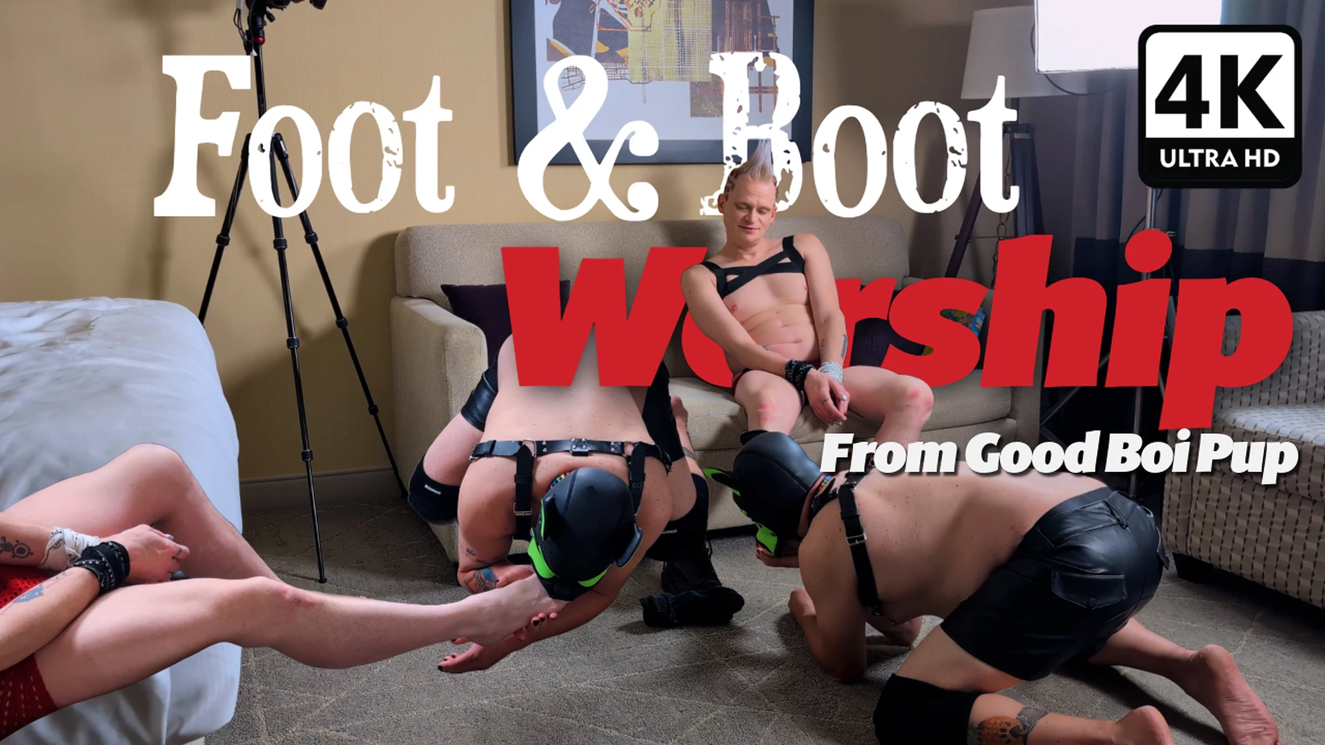 Good Boi Pup Worships My Boots and Feet - 4k