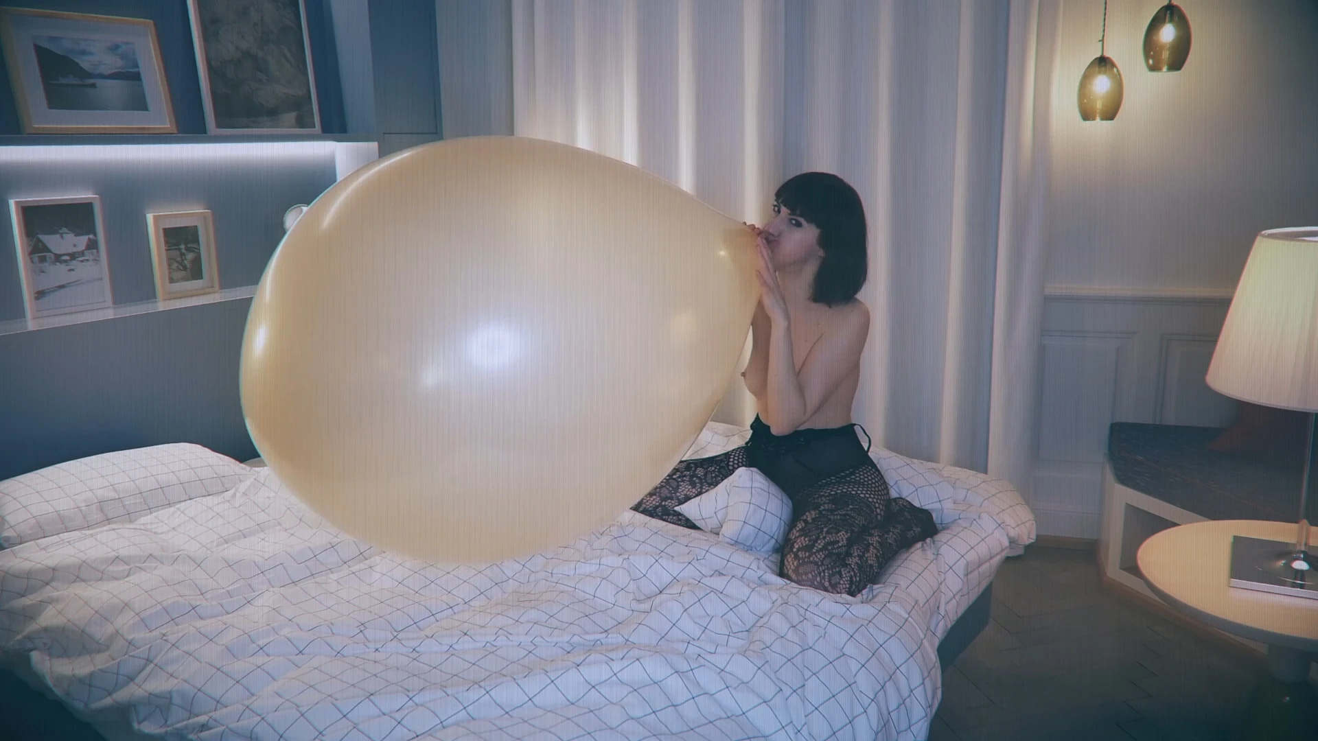 Huge 36 inch balloon blow to pop humping