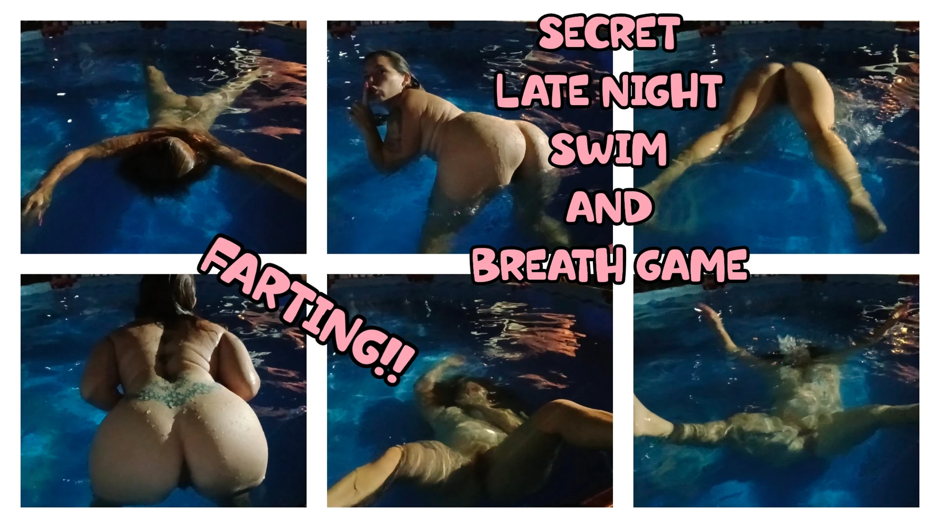 LATE NIGHT SWIM WITH FARTS! - BREATH GAME UNDER WATER!