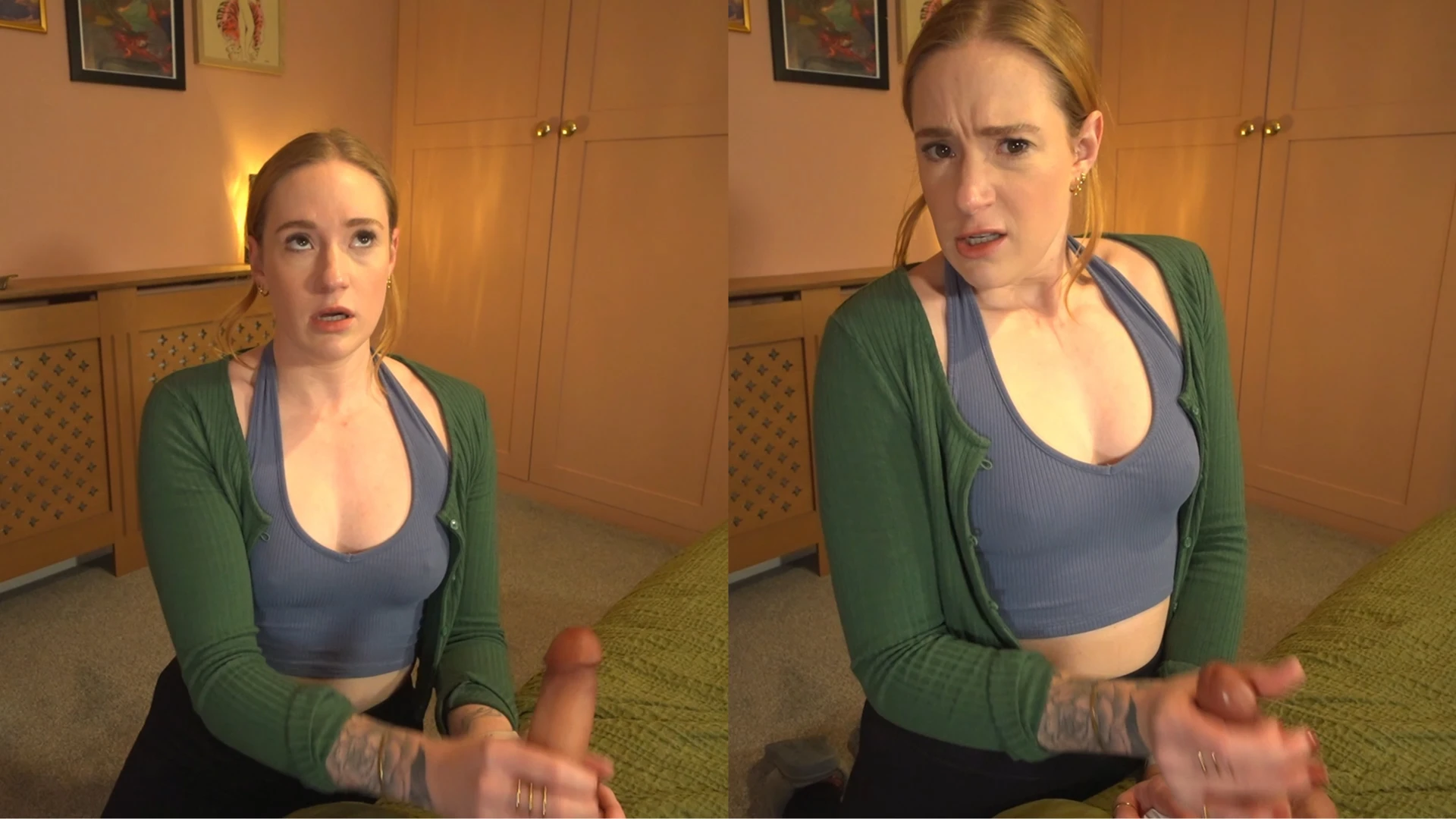 Reluctant Handjobs From Big Step-Sis