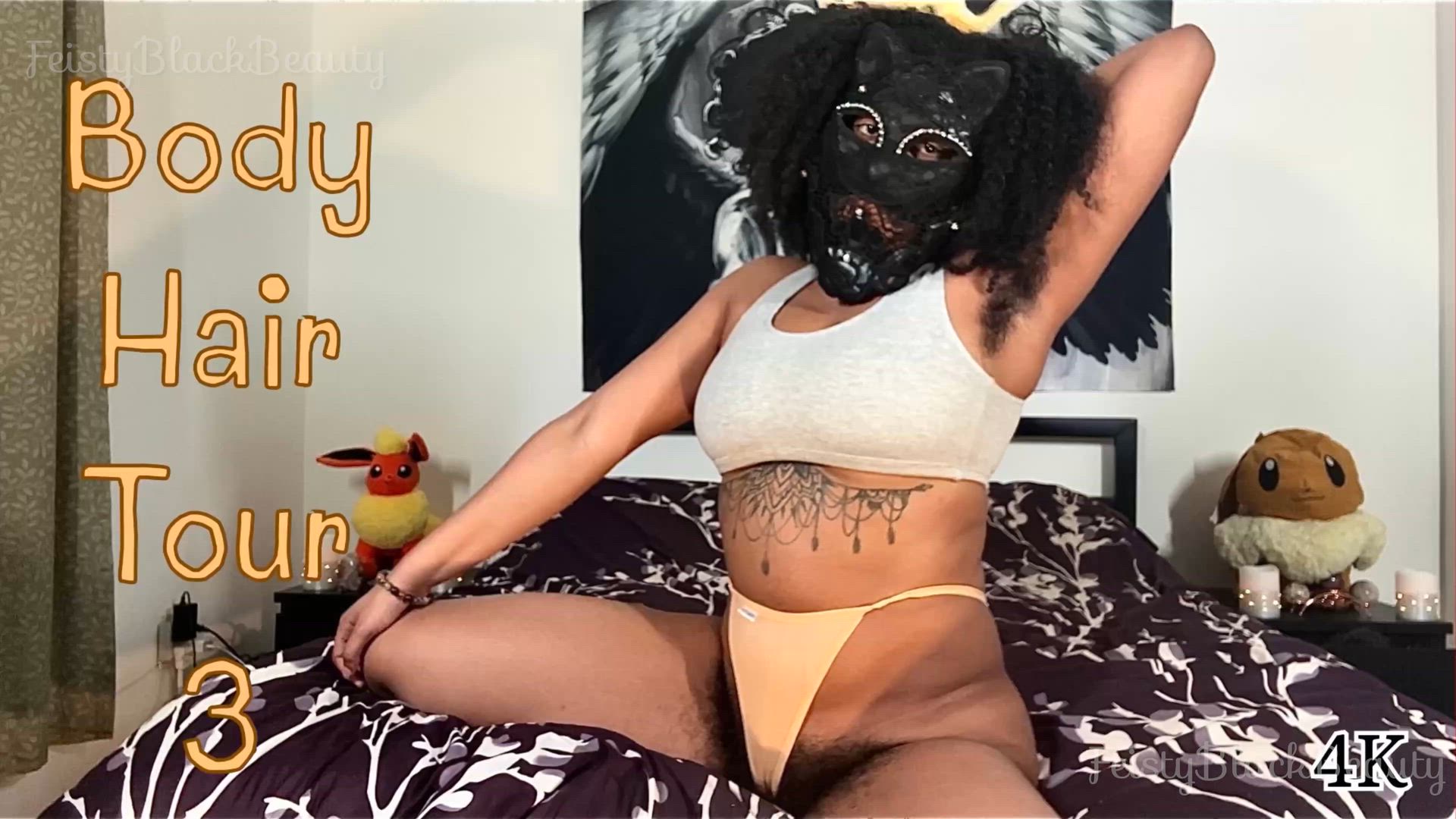 Body Hair Tour 3: Hairy Ebony 4K