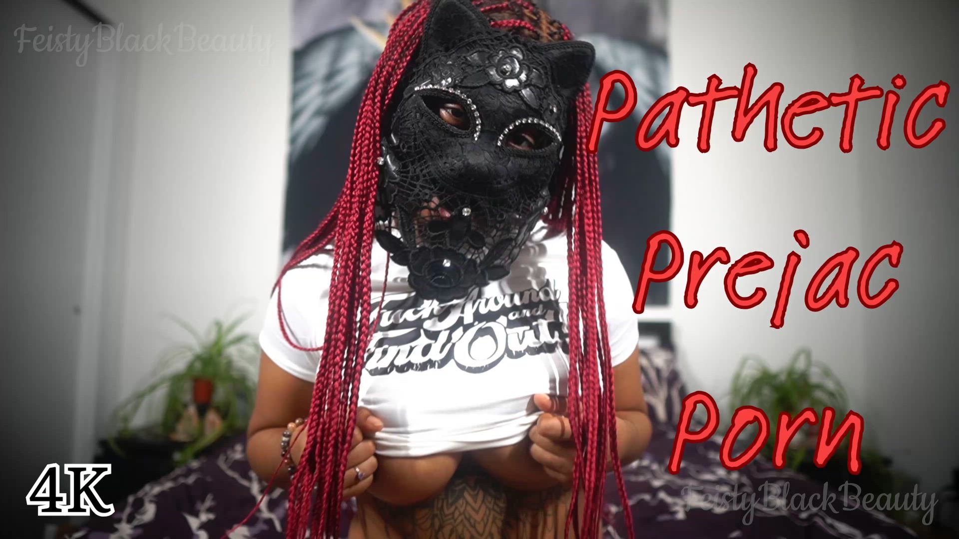 Pathetic Prejac Porn: Ebony Femdom Verbal Humiliation 4K