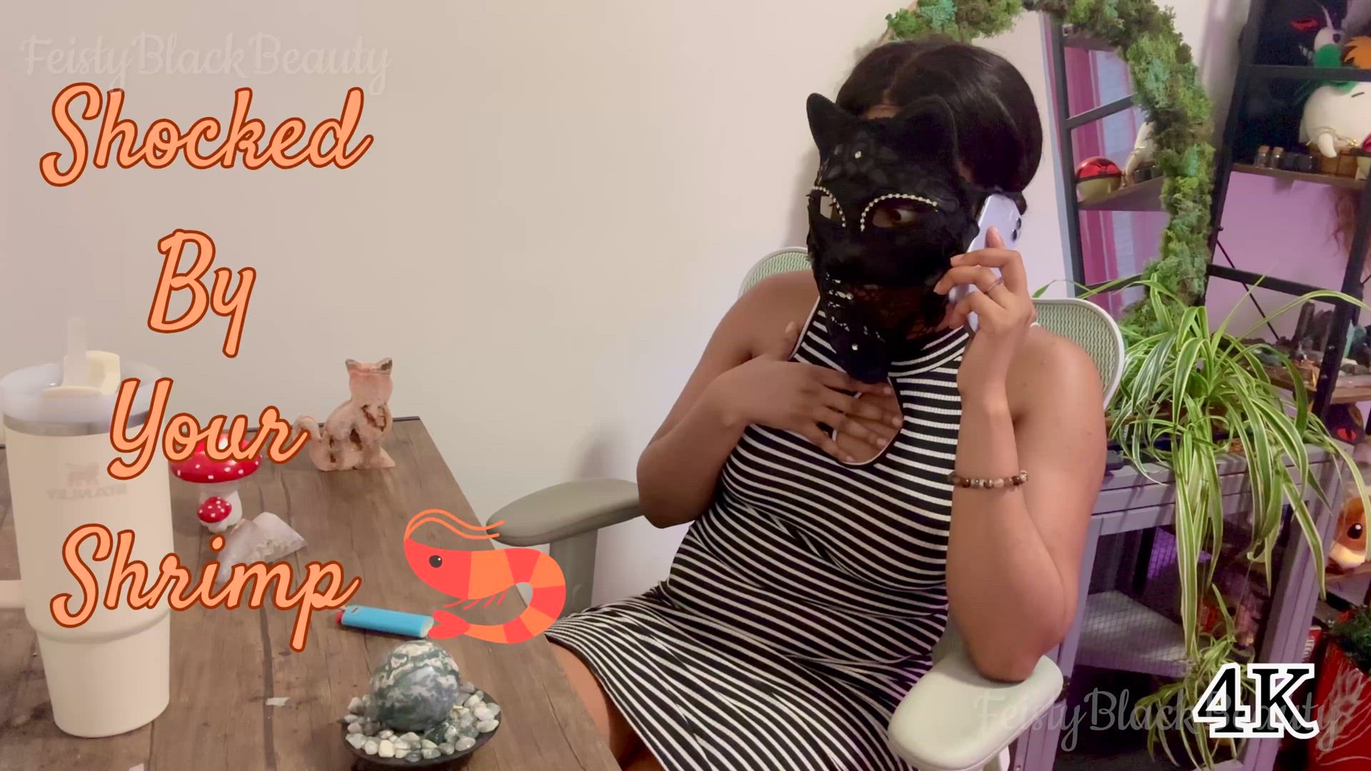 Shocked By Your Shrimp: Ebony Femdom SPH 4K