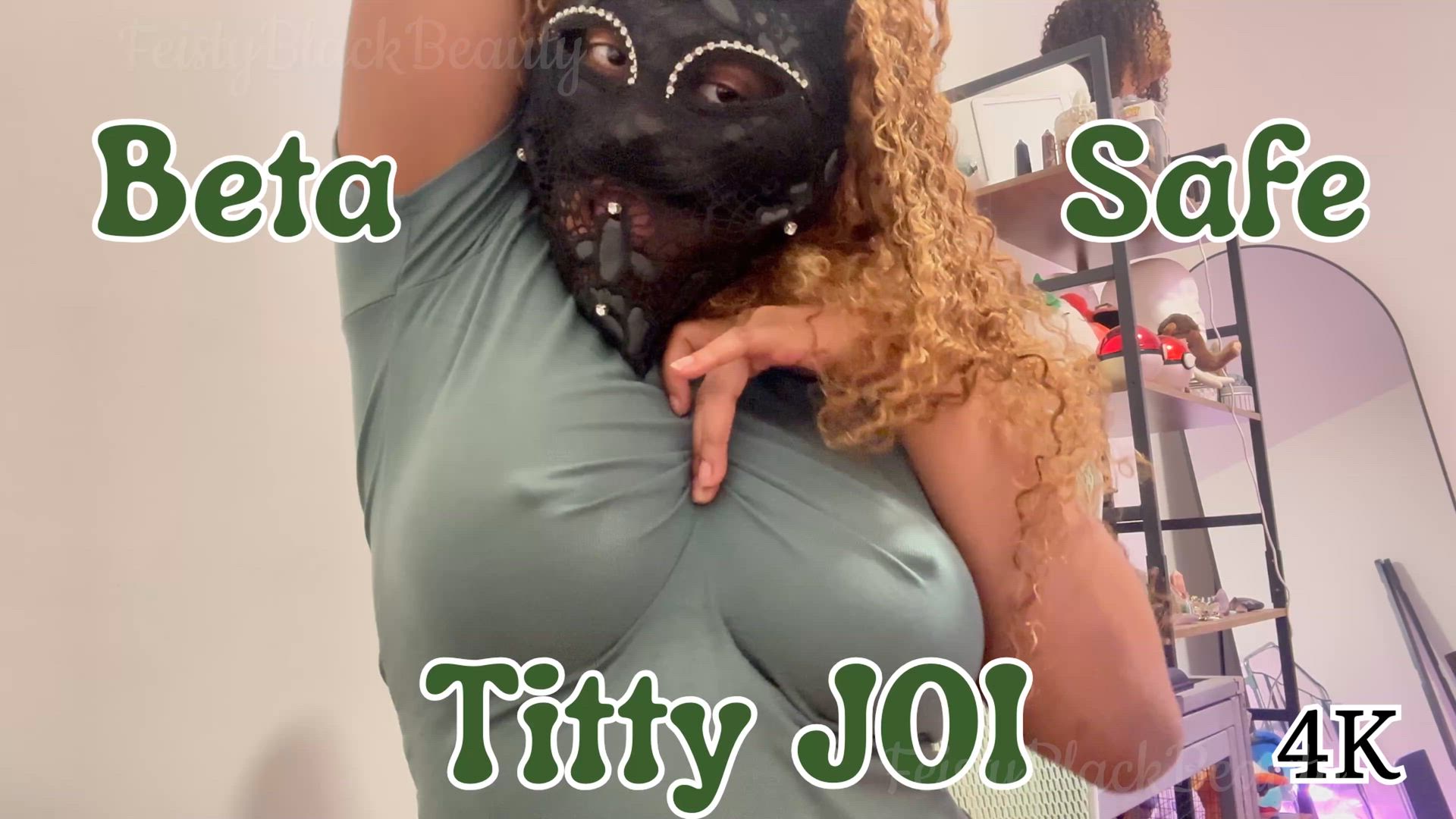 Beta Safe Titty JOI: Ebony Femdom Tease Humiliation 4K
