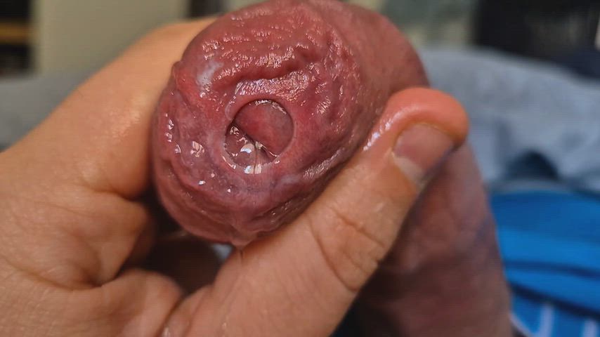 Soaked From the Start .. Extreme Wet Phimosis Head Close-Up