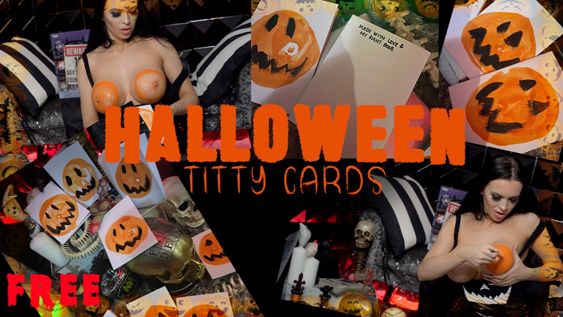 Making Halloween Titty Cards
