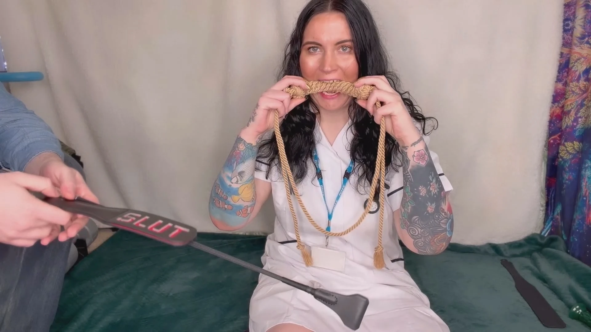 Nurse FFW caught with kinky toys at work