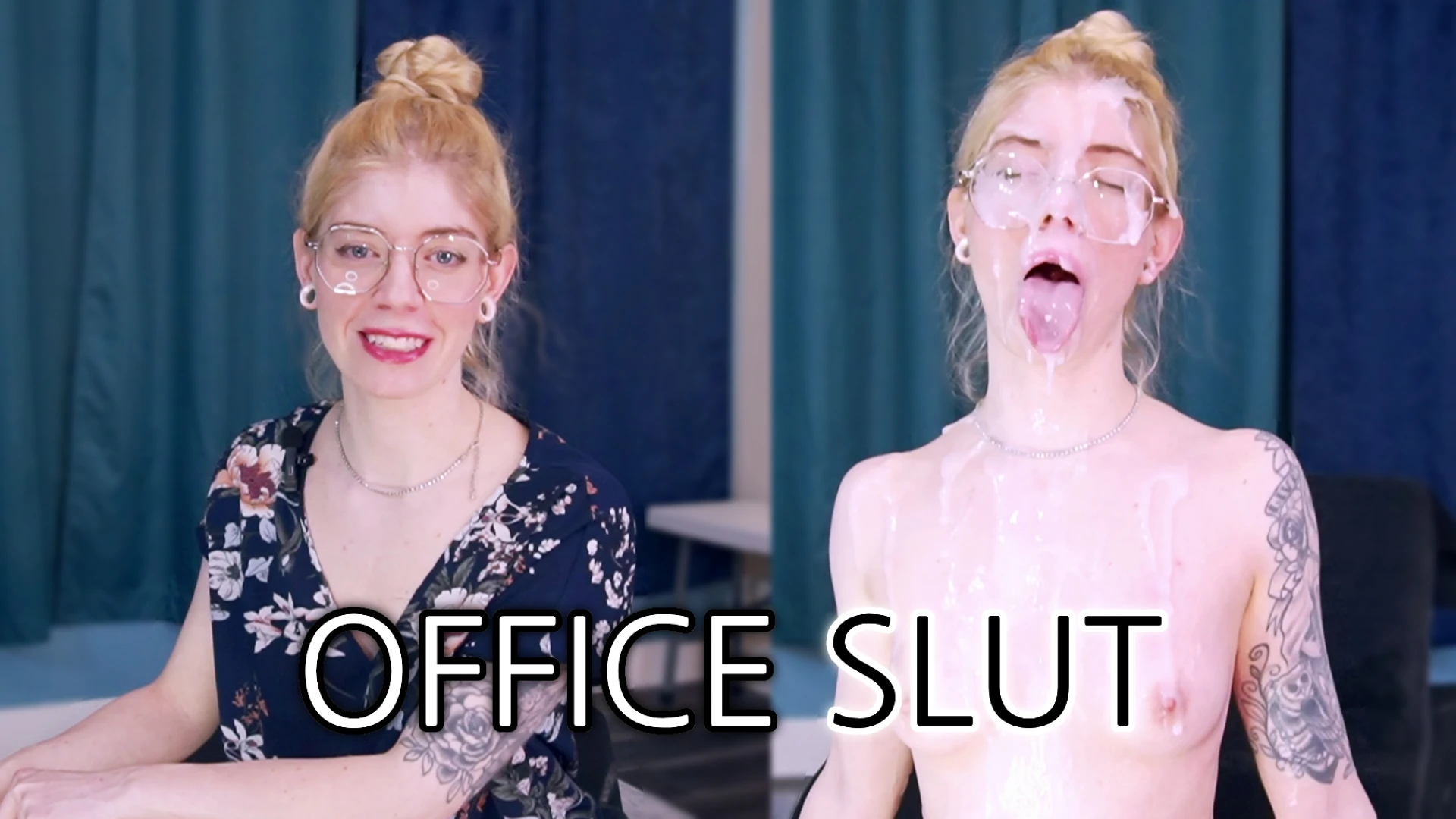 Cum Slut Secretary - Self Degradation, Dirty Talk, Begging for Cum, Covered in Cum, Anal Creampie