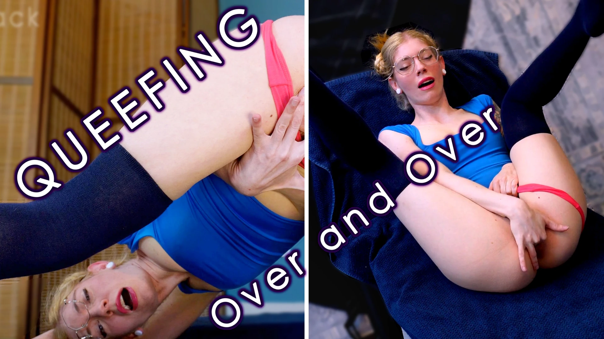 Queefing and Pussy Rubbing - Spread Eagle, Fingering, Farting Noises, Moaning, Vibrator Orgasm