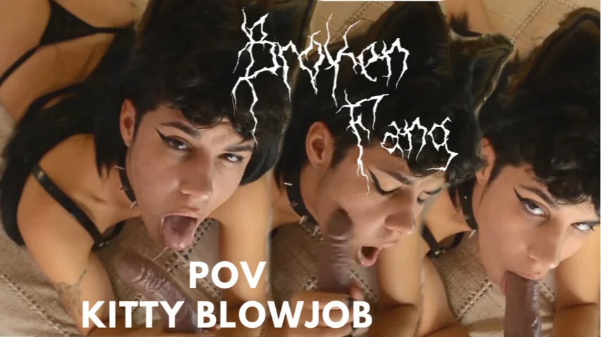 POV Kitty Sucks Dick: Cute Pet Deepthroats Your Load