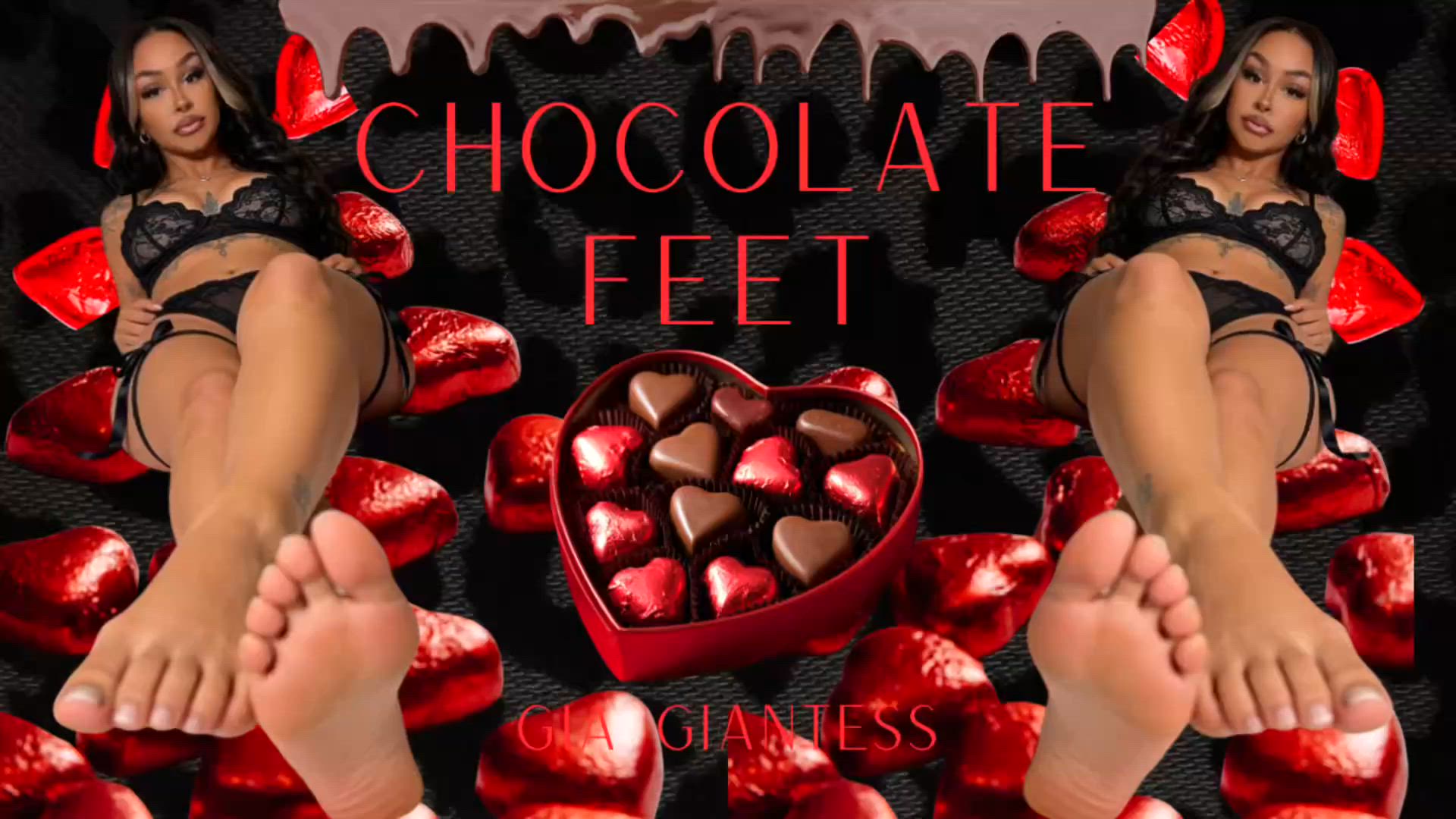 Valentine Feet Fetish with Chocolate Play